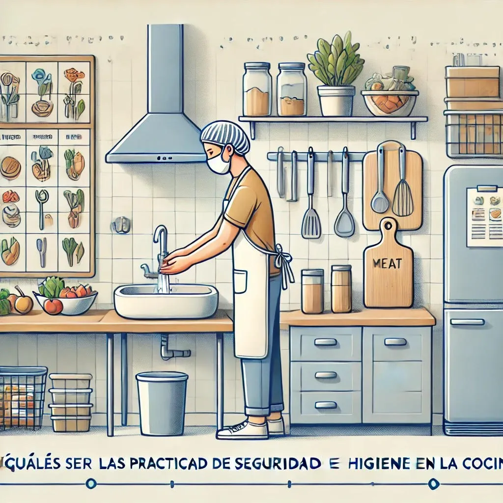 ¿Cuáles son las prácticas de seguridad e higiene en la cocina?