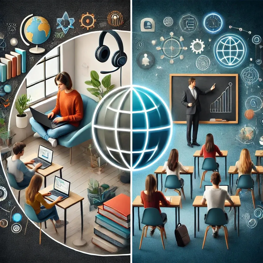 ¿Qué es mejor estudiar, en línea o presencial?