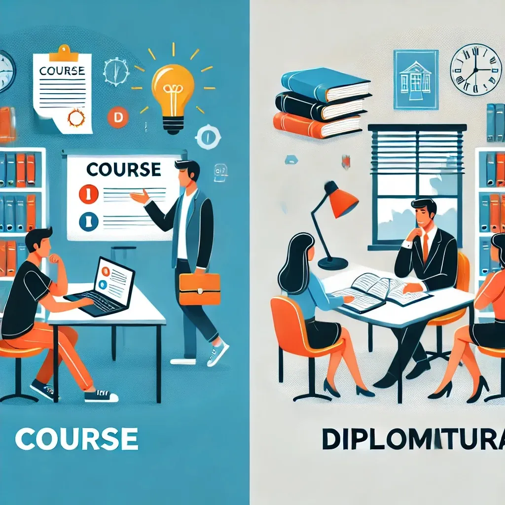¿Qué diferencia hay entre un curso y una diplomatura?