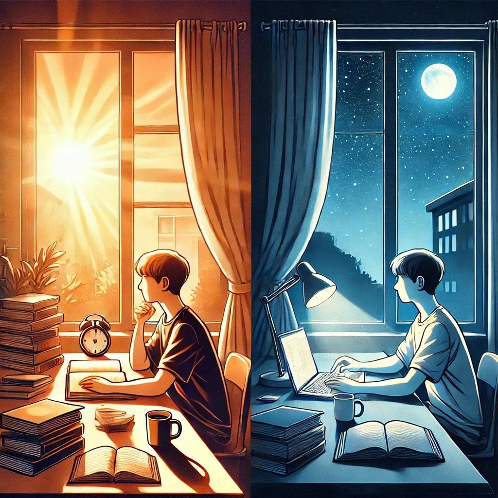 ¿Qué es mejor estudiar por la noche o por el día?