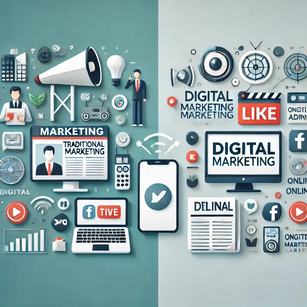 ¿Cuál es la diferencia entre el marketing digital y el tradicional?