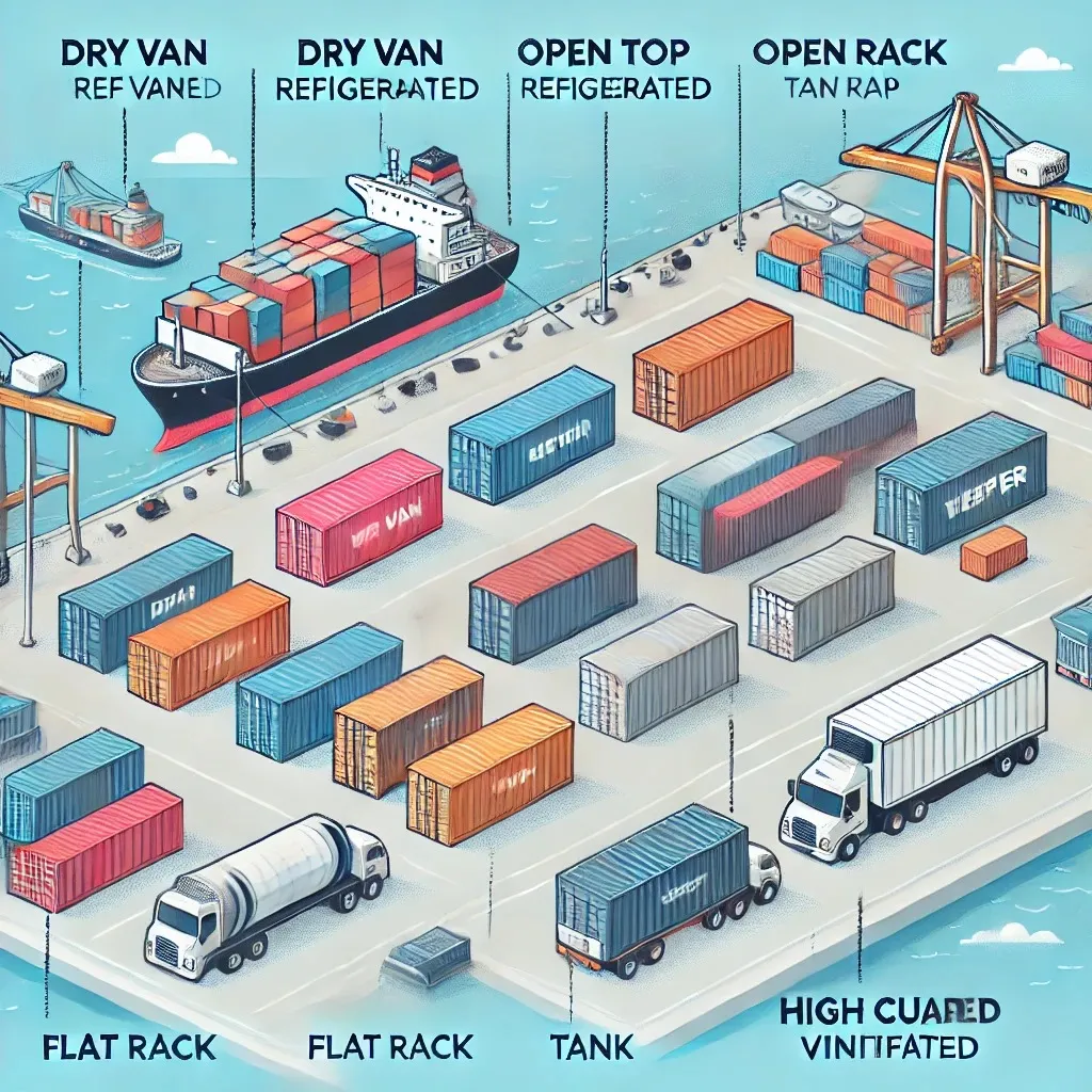 Tipos de contenedores para exportación