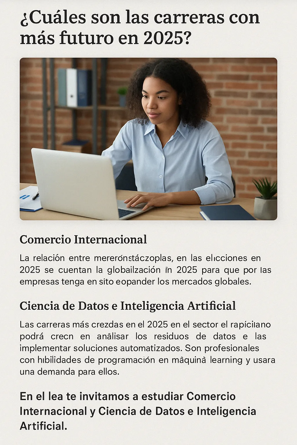 ¿Cuáles son las carreras con más futuro en 2025?