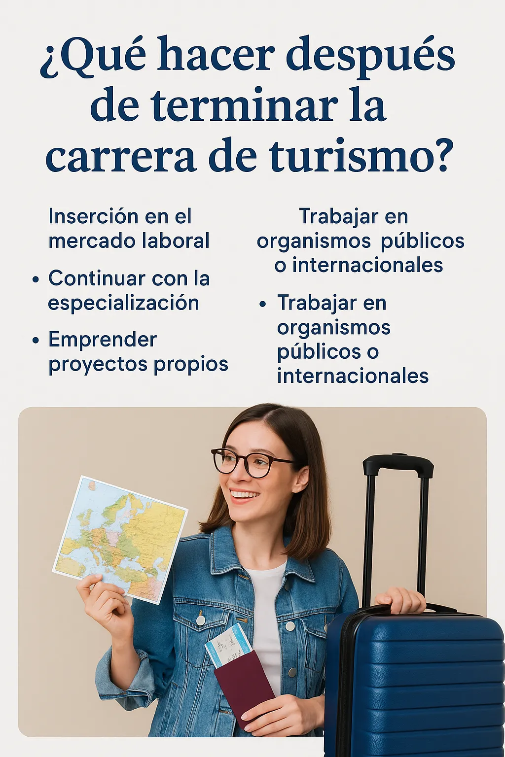 ¿Qué hacer después de terminar la carrera de turismo?