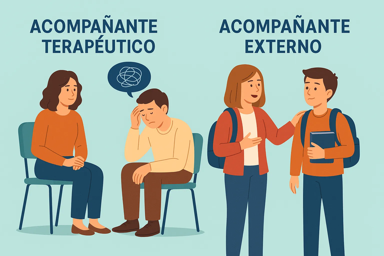 ¿Cuál es la diferencia entre un Acompañante Terapéutico y un Acompañante Externo?