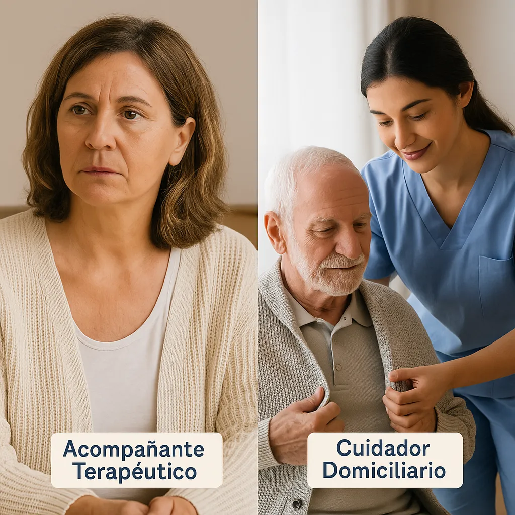 ¿Qué diferencia hay entre un Acompañante Terapéutico y un Cuidador Domiciliario?