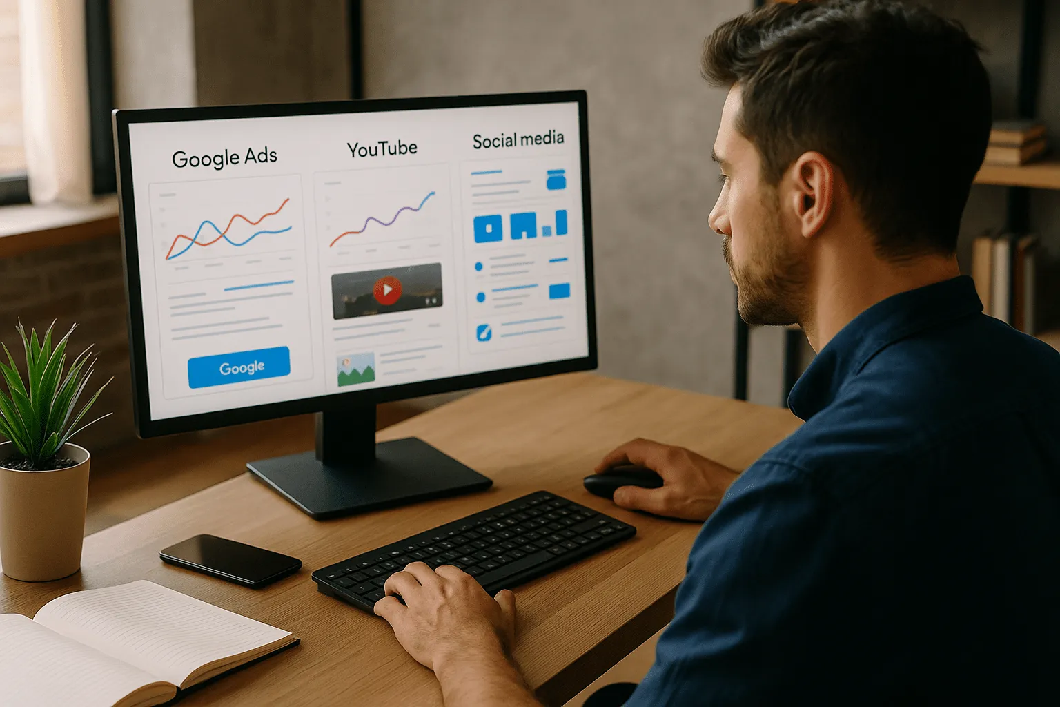 Publicidad online y creación de campañas: Google Ads, YouTube y redes sociales