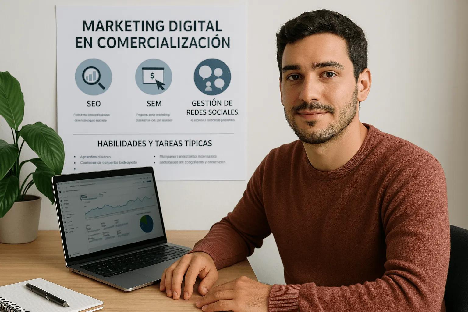 Marketing digital en Comercialización: SEO, SEM y gestión de redes sociales